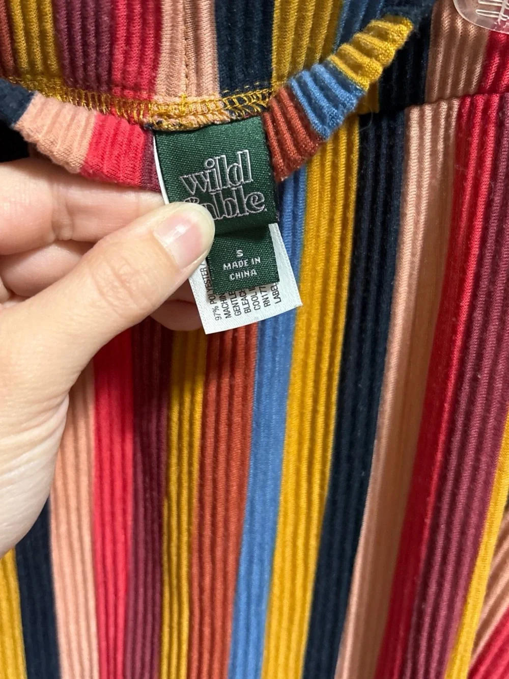 wild fable Multicolor Vertical Stripe Ribbed Skirt